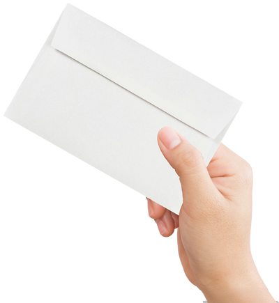 White Recycled 32lb A9 Invitation Envelopes (5 3/4 x 8 3/4) with Peel & Seal