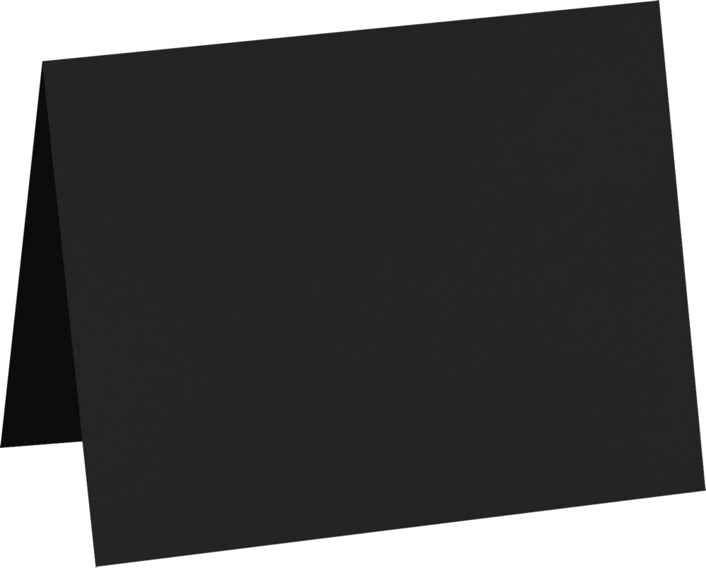 Smooth Midnight Black 100lb A2 Foldover Cards (4 1/4 x 5 1/2)
