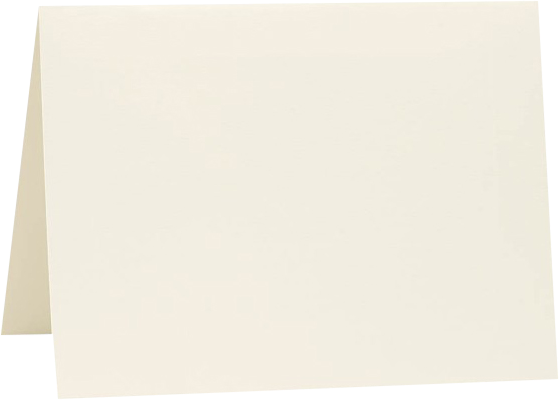 Natural White 100% Cotton 100lb A2 Foldover Cards (4 1/4 x 5 1/2)