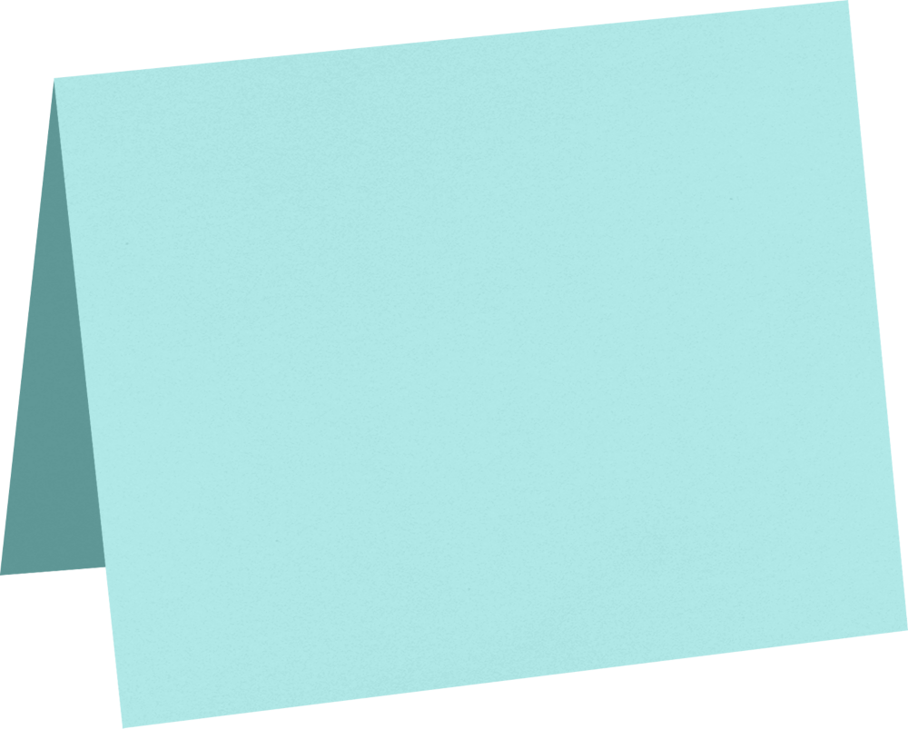 Seafoam Aqua Blue 100lb A6 Foldover Cards (4 5/8 x 6 1/4)