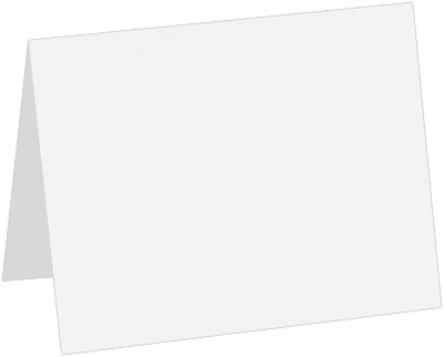 Brilliant White 100% Cotton 100lb A6 Foldover Cards (4 5/8 x 6 1/4)