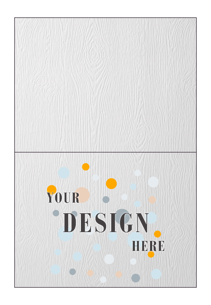 White Recycled 80lb A6 Foldover Cards (4 5/8 x 6 1/4)