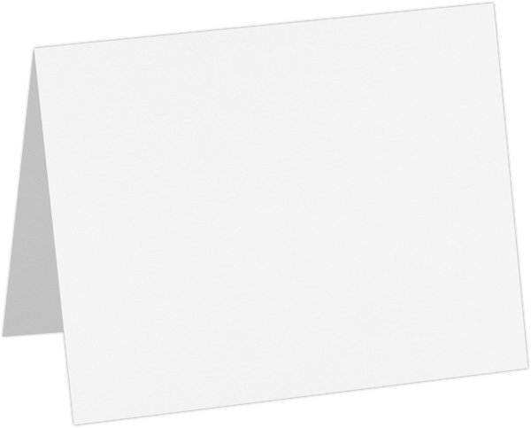 White 100% Recycled 110lb A6 Folded Card - Envelopes
