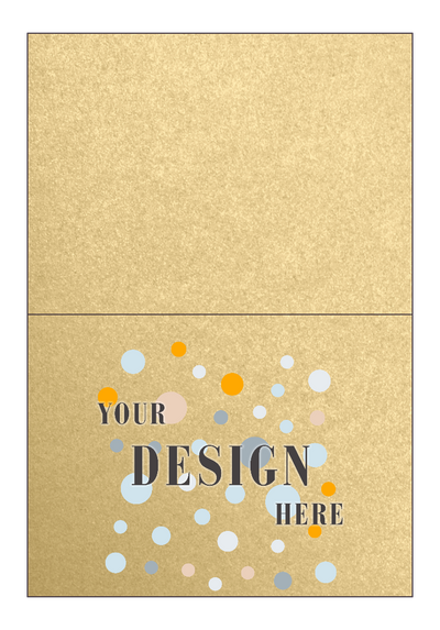 Light Gold Blonde Metallic 100lb A7 Foldover Cards (5 1/8 x 7)