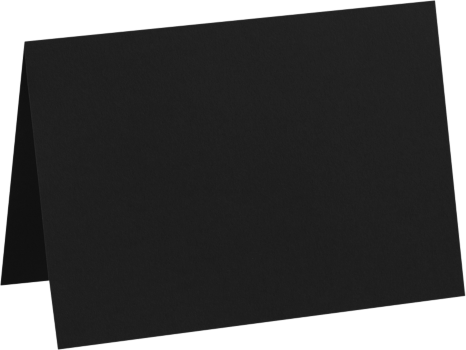 Black Linen 100lb A7 Foldover Cards (5 1/8 x 7)