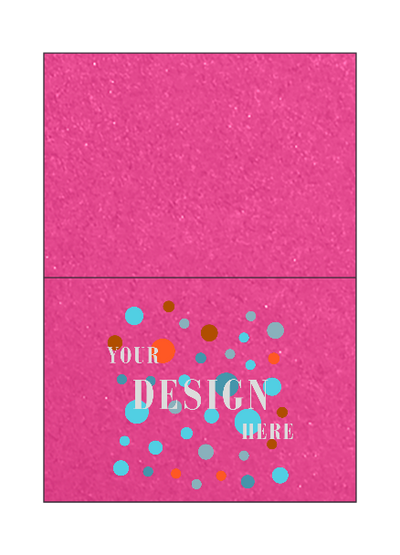 Azalea Fuchsia Metallic 100lb #17 Mini Foldover Cards (2 9/16 x 3 9/16)