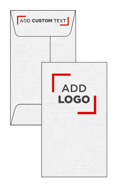 White Linen 32lb #5 1/2 Coin Envelopes (3 1/8 x 5 1/2) with Peel & Seal