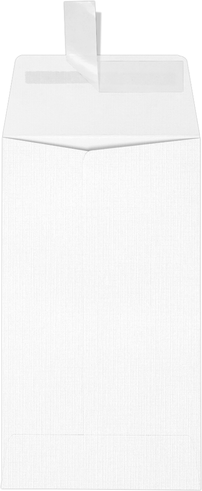 White Linen 32lb #5 1/2 Coin Envelopes (3 1/8 x 5 1/2) with Peel & Seal