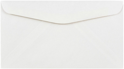 White 24lb #6 3/4 Regular Envelopes (3 5/8 x 6 1/2)