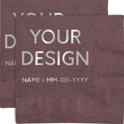 Burgundy 3-Ply 5 x 5 Beverage Napkins