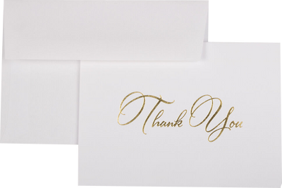 Elegant Thank You Card Set - 25 Pack