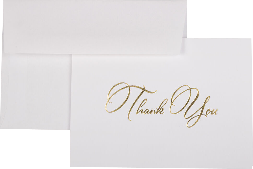 Elegant Thank You Card Set - 25 Pack