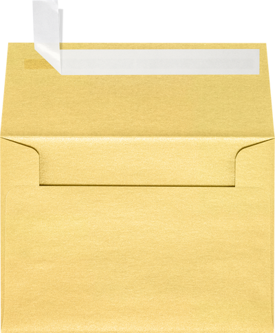 Gold Metallic 32lb A1 Invitation Envelopes (3 5/8 x 5 1/8) with Peel & Seal