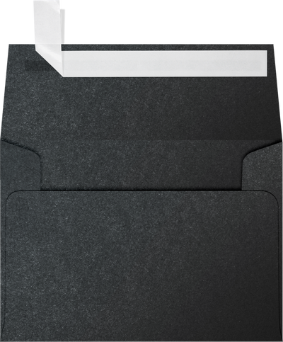 Anthracite Black Metallic 32lb A1 Invitation Envelopes (3 5/8 x 5 1/8) with Peel & Seal