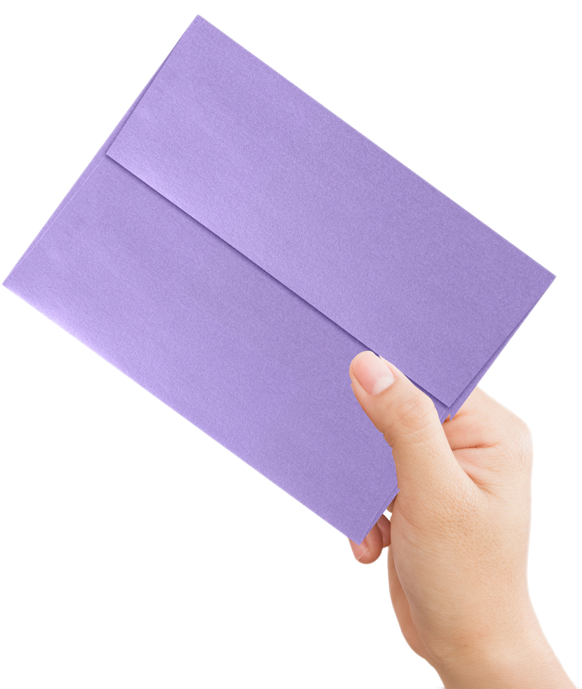 Amethyst Purple Metallic 32lb A6 Invitation Envelopes (4 3/4 x 6 1/2) with Peel & Seal