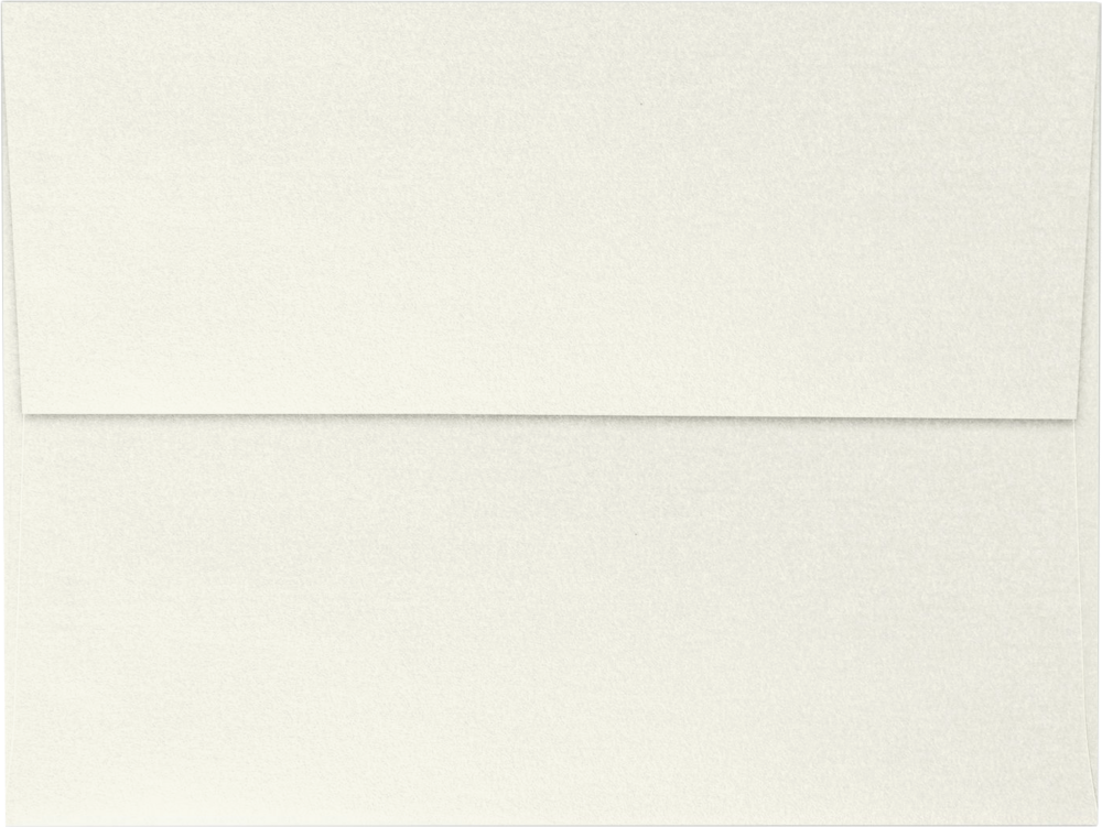 White Quartz Metallic 32lb A7 Invitation Envelopes (5 1/4 x 7 1/4) with Peel & Seal