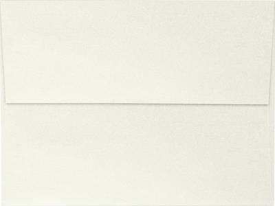 White Quartz Metallic 32lb A7 Invitation Envelopes (5 1/4 x 7 1/4) with Peel & Seal