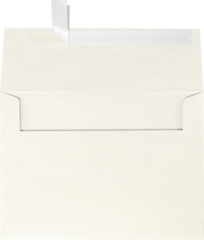 White Quartz Metallic 32lb A7 Invitation Envelopes (5 1/4 x 7 1/4) with Peel & Seal