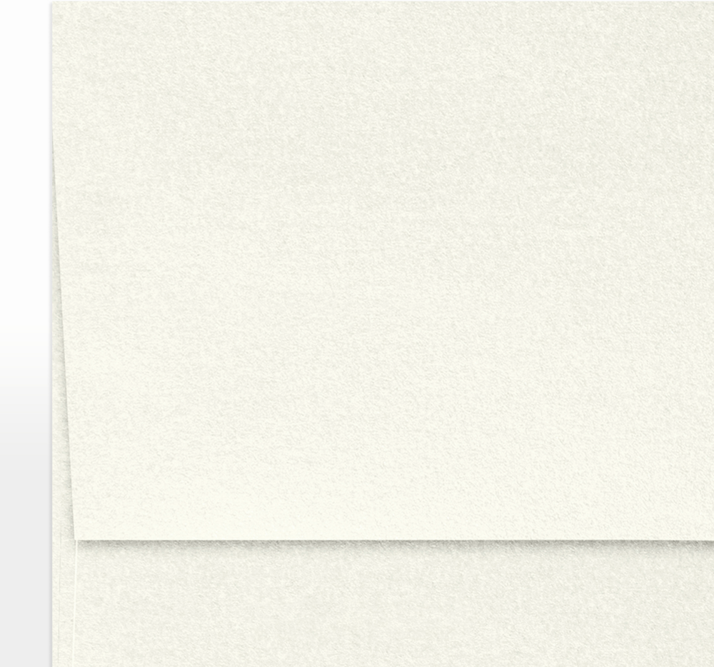 White Quartz Metallic 32lb A7 Invitation Envelopes (5 1/4 x 7 1/4) with Peel & Seal
