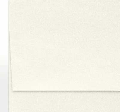 White Quartz Metallic 32lb A7 Invitation Envelopes (5 1/4 x 7 1/4) with Peel & Seal