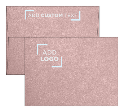 Misty Rose Pink Metallic 84lb A7 Invitation Envelopes (5 1/4 x 7 1/4) with Peel & Seal