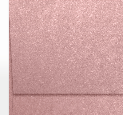 Misty Rose Pink Metallic 84lb A7 Invitation Envelopes (5 1/4 x 7 1/4) with Peel & Seal