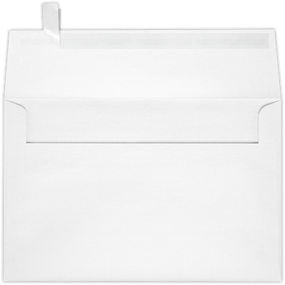 Crystal White Metallic 32lb A9 Invitation Envelopes (5 3/4 x 8 3/4) with Peel & Seal