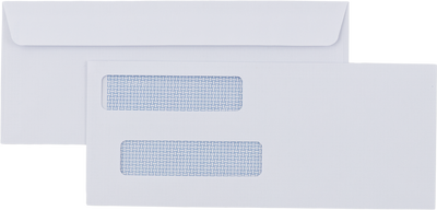 #8 5/8 Check Double Window Envelopes (3 5/8 x 8 3/4) - White 24lb