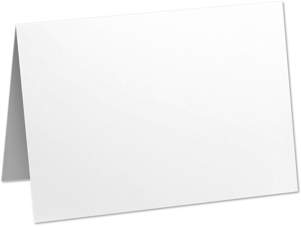 Brilliant White 100% Cotton 100lb 5 x 7 Foldover Cards
