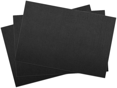 Black Linen 100lb 5 x 7 Blank Note Cards