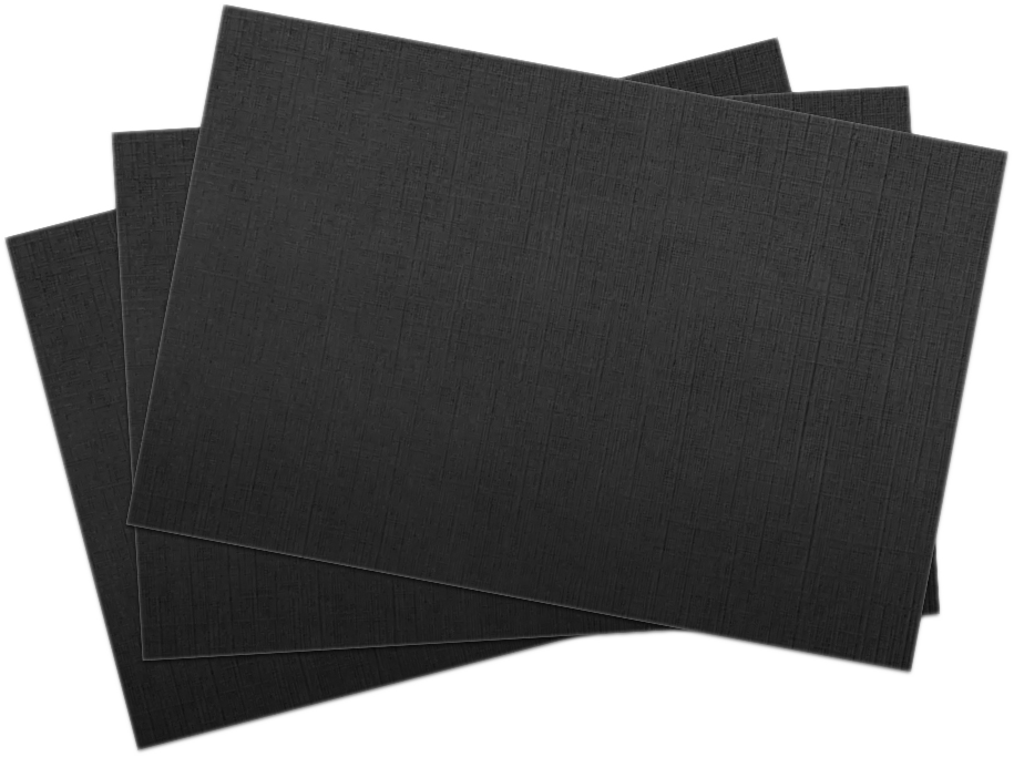 Black Linen 100lb 5 x 7 Blank Note Cards