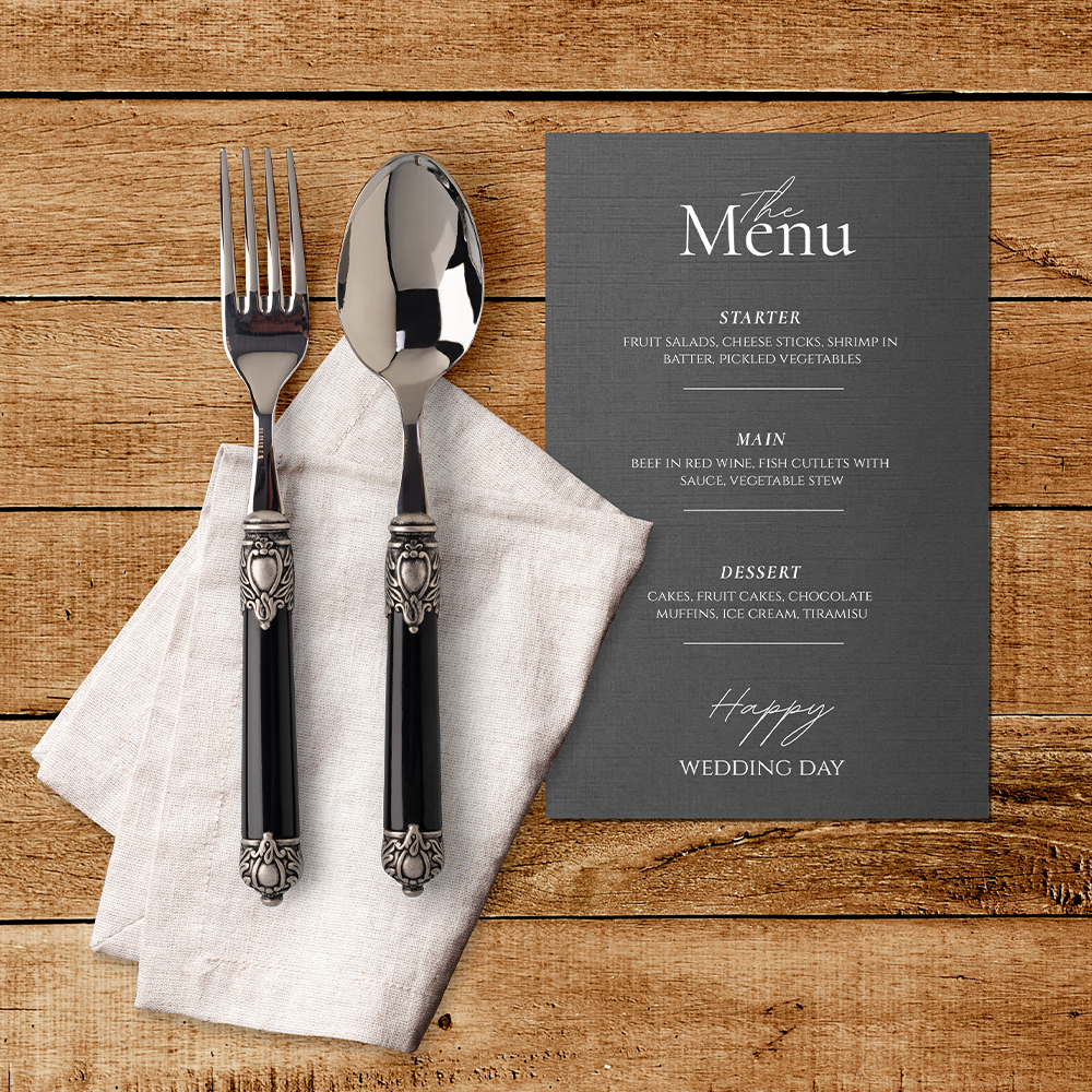 Black Linen 100lb 5 x 7 Blank Note Cards