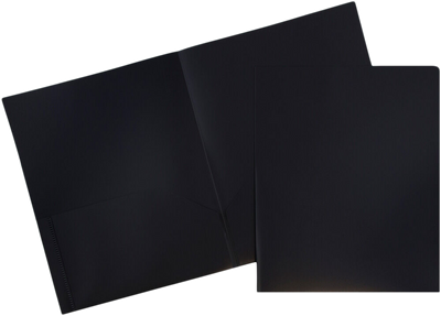 Black 9 x 12 Plastic Pop Folders