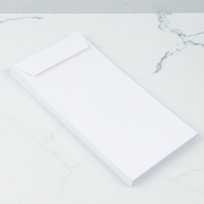 White 28lb 6 x 11 1/2 Policy Envelopes with Peel & Seal