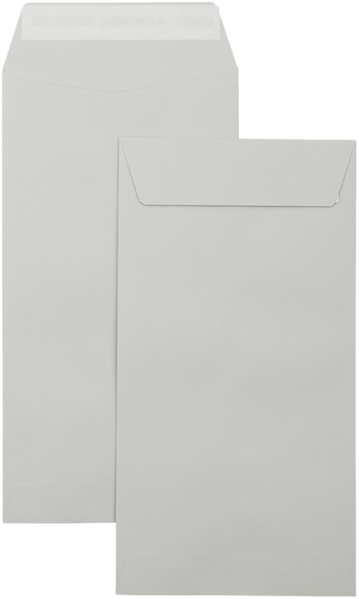 Pastel Gray 24lb 6 x 11 1/2 Policy Envelopes with Peel & Seal
