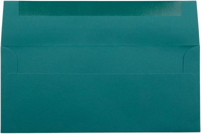 Teal Blue 32lb #10 Square Flap Envelopes (4 1/8 x 9 1/2)