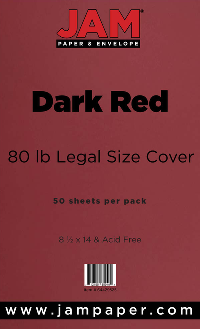 Garnet Dark Red 100lb 8 1/2 x 14 Cardstock