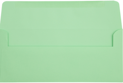 Pastel Green 24lb #10 Regular Envelopes (4 1/8 x 9 1/2)
