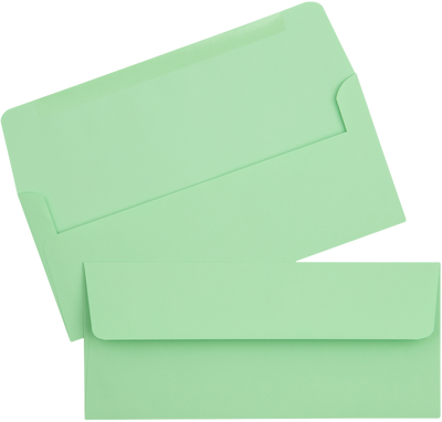 Pastel Green 24lb #10 Regular Envelopes (4 1/8 x 9 1/2)
