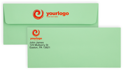 Pastel Green 24lb #10 Regular Envelopes (4 1/8 x 9 1/2)
