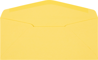 Pastel Canary Yellow 24lb #10 Regular Envelopes (4 1/8 x 9 1/2)