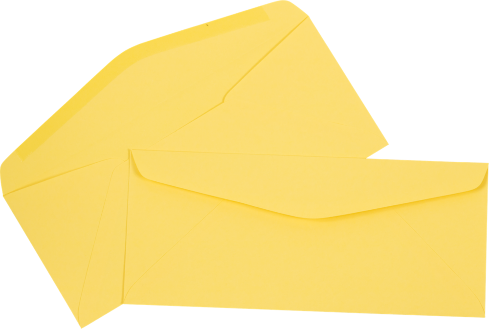 Pastel Canary Yellow 24lb #10 Regular Envelopes (4 1/8 x 9 1/2)