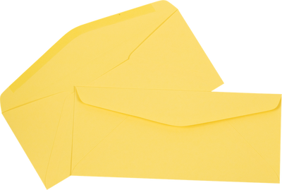Pastel Canary Yellow 24lb #10 Regular Envelopes (4 1/8 x 9 1/2)
