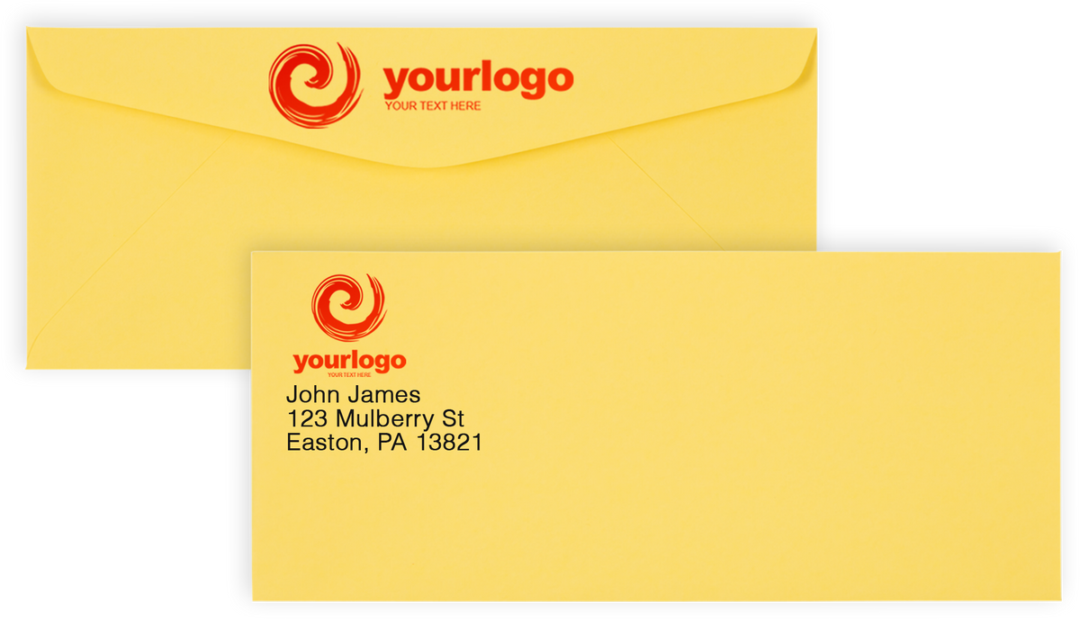 Pastel Canary Yellow 24lb #10 Regular Envelopes (4 1/8 x 9 1/2)