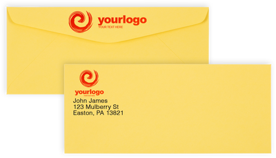 Pastel Canary Yellow 24lb #10 Regular Envelopes (4 1/8 x 9 1/2)
