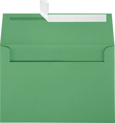 Holiday Green 32lb A8 Invitation Envelopes (5 1/2 x 8 1/8) with Peel & Seal