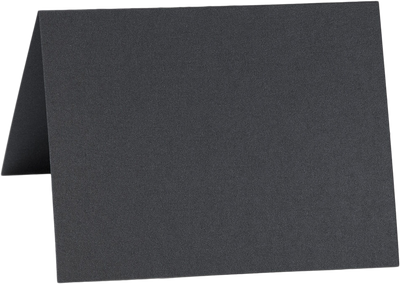 Anthracite Black Metallic 100lb 5 x 7 Foldover Cards