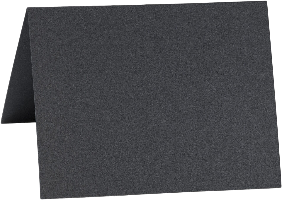 Anthracite Black Metallic 100lb 5 x 7 Foldover Cards