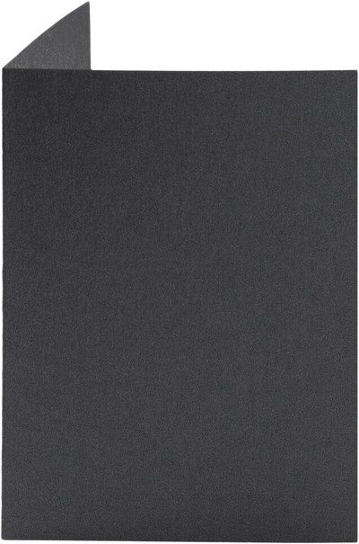 Anthracite Black Metallic 100lb 5 x 7 Foldover Cards