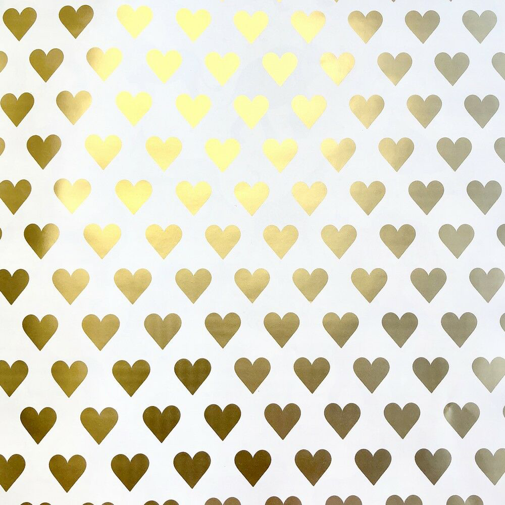 Golden Hearts 30" x 208' Bulk Wrapping Paper (520 Sq Ft)